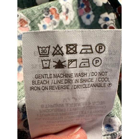 Boden Green Floral Tie-Neck Blouse - Picture 13 of 13